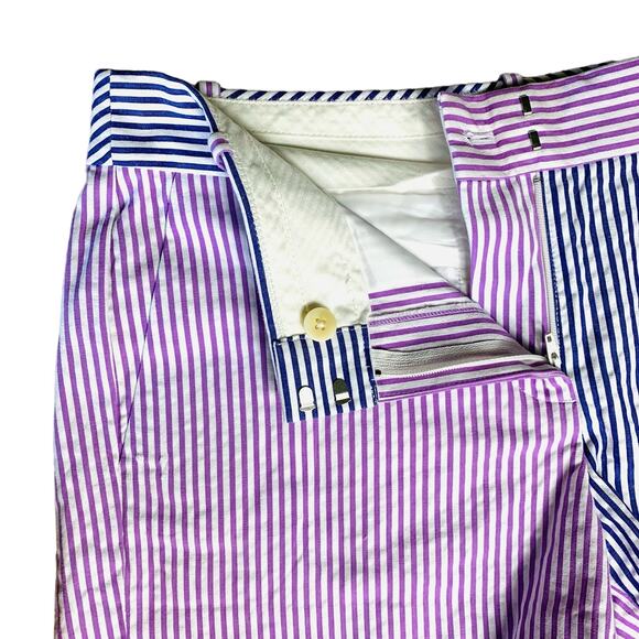 J. Crew Purple Mixed Stripe Shorts Size 4 - Picture 3 of 5